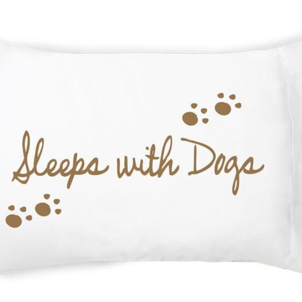 Sleeps With Dogs Cotton (1) Pillowcase